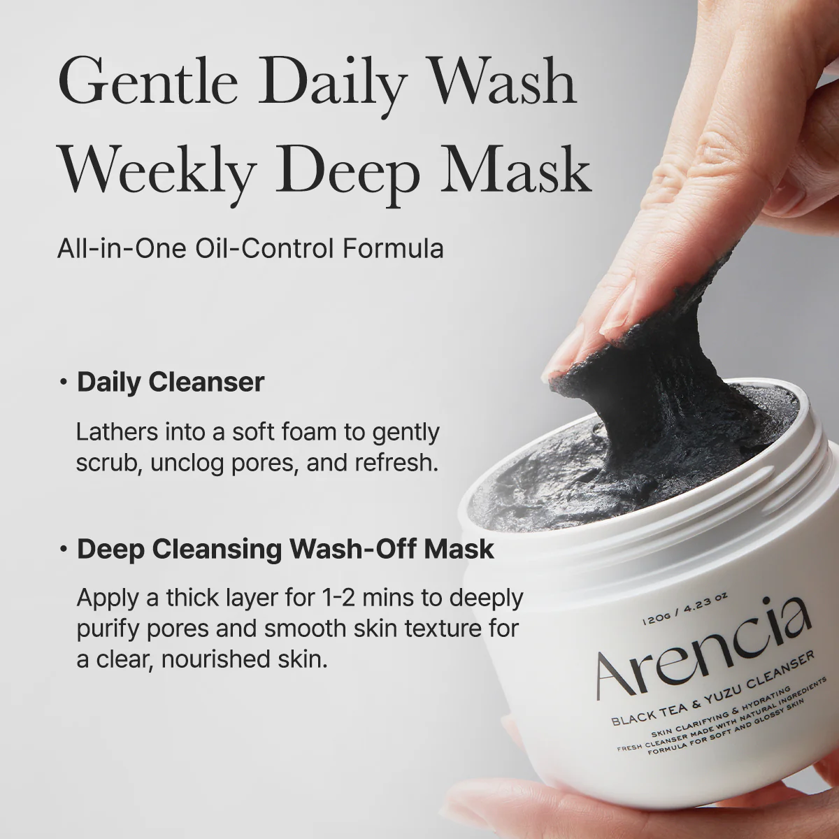 Arencia Black Tea Rice Mochi Cleanser - Image 8