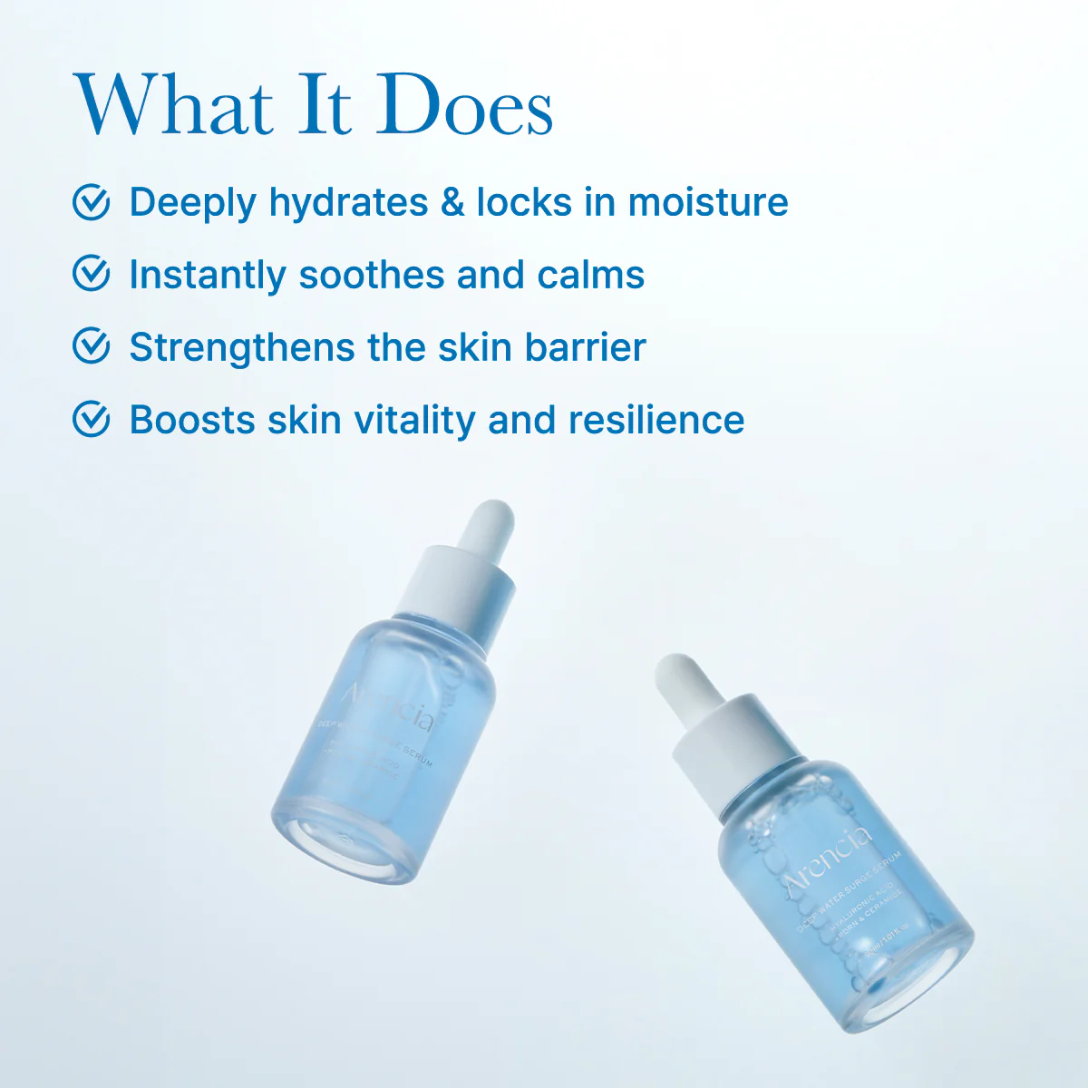 Arencia Deep Water Surge Serum, Hyaluronic Acid + PDRN + Ceramide, 1.01 fl oz - Image 3