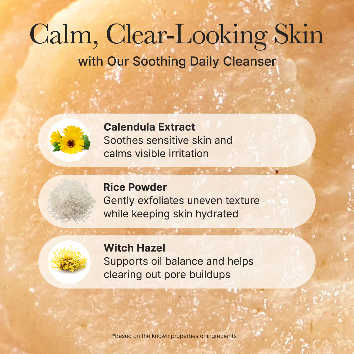 Arencia Calendula Rice Mochi Cleanser, Gentle Exfoliating Foam Wash for Sensitive, Dry, Rough Skin, 4.23oz / 120g - Image 5
