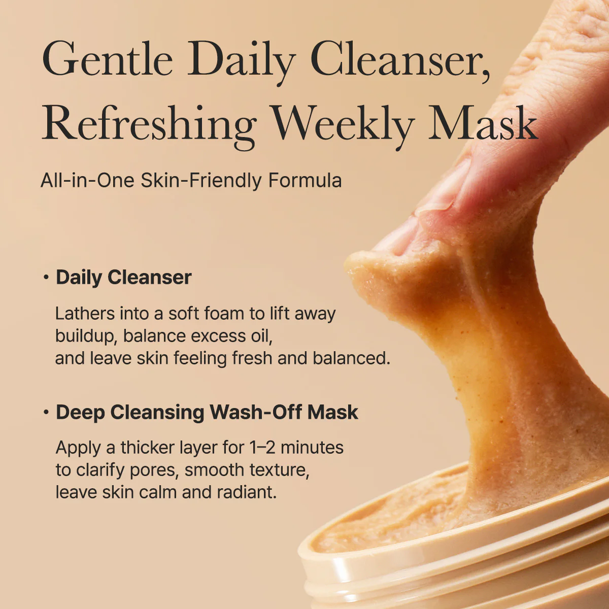 Arencia Calendula Rice Mochi Cleanser, Gentle Exfoliating Foam Wash for Sensitive, Dry, Rough Skin, 4.23oz / 120g - Image 9