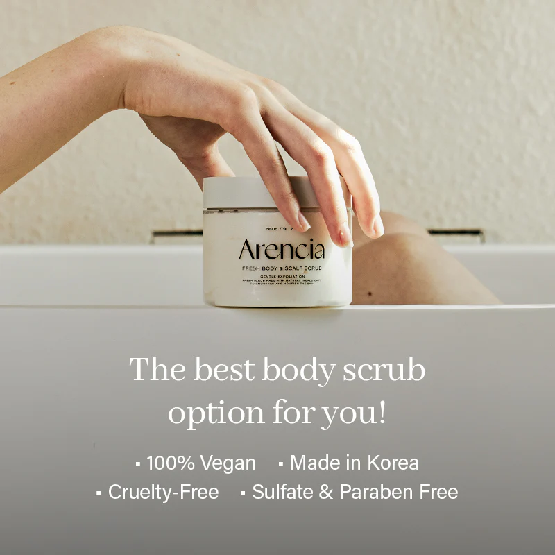 Arencia Fresh Cloud Sea Salt Body & Scalp Scrub (Black) - Image 5