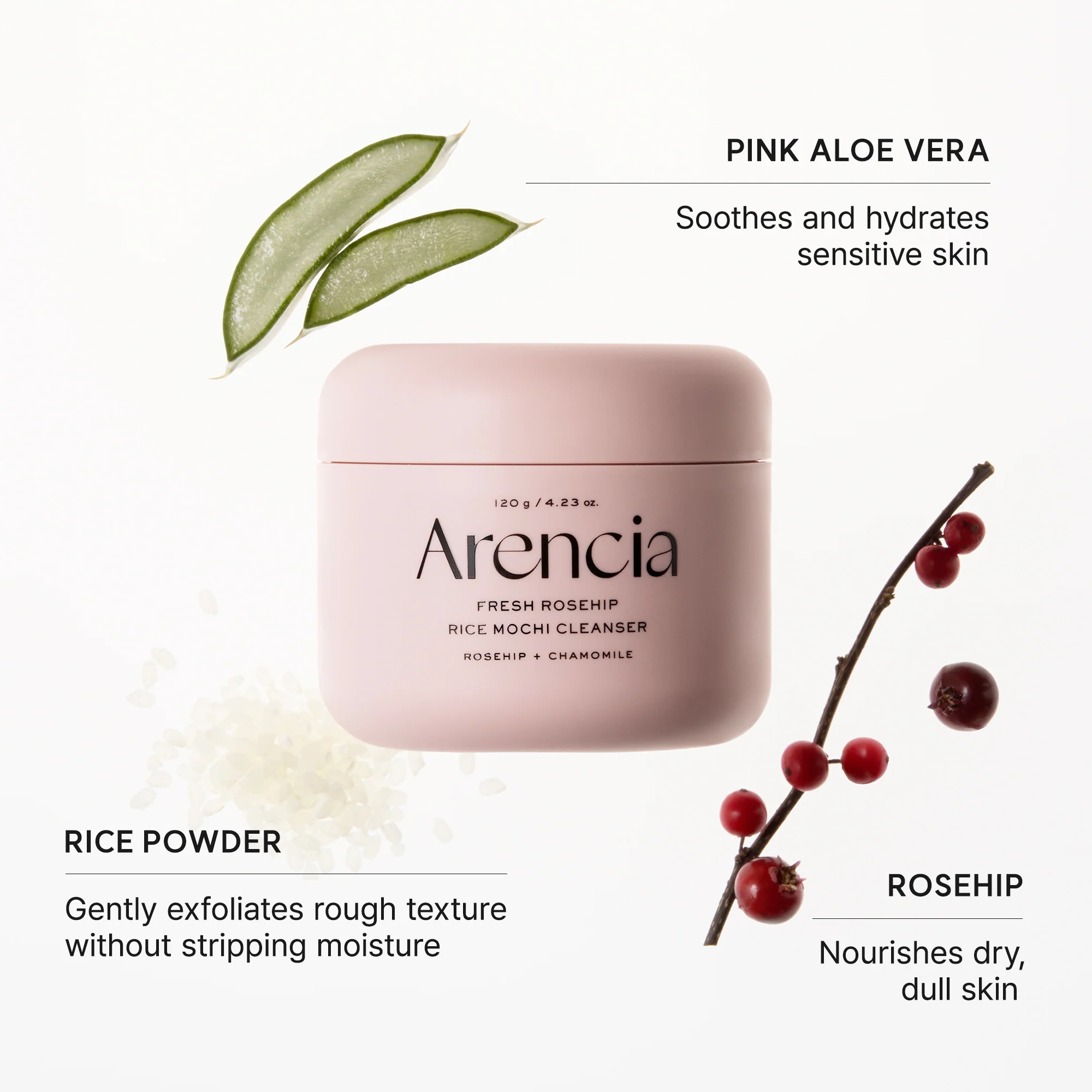 Arencia Fresh Rosehip Mochi Cleanser - Image 5