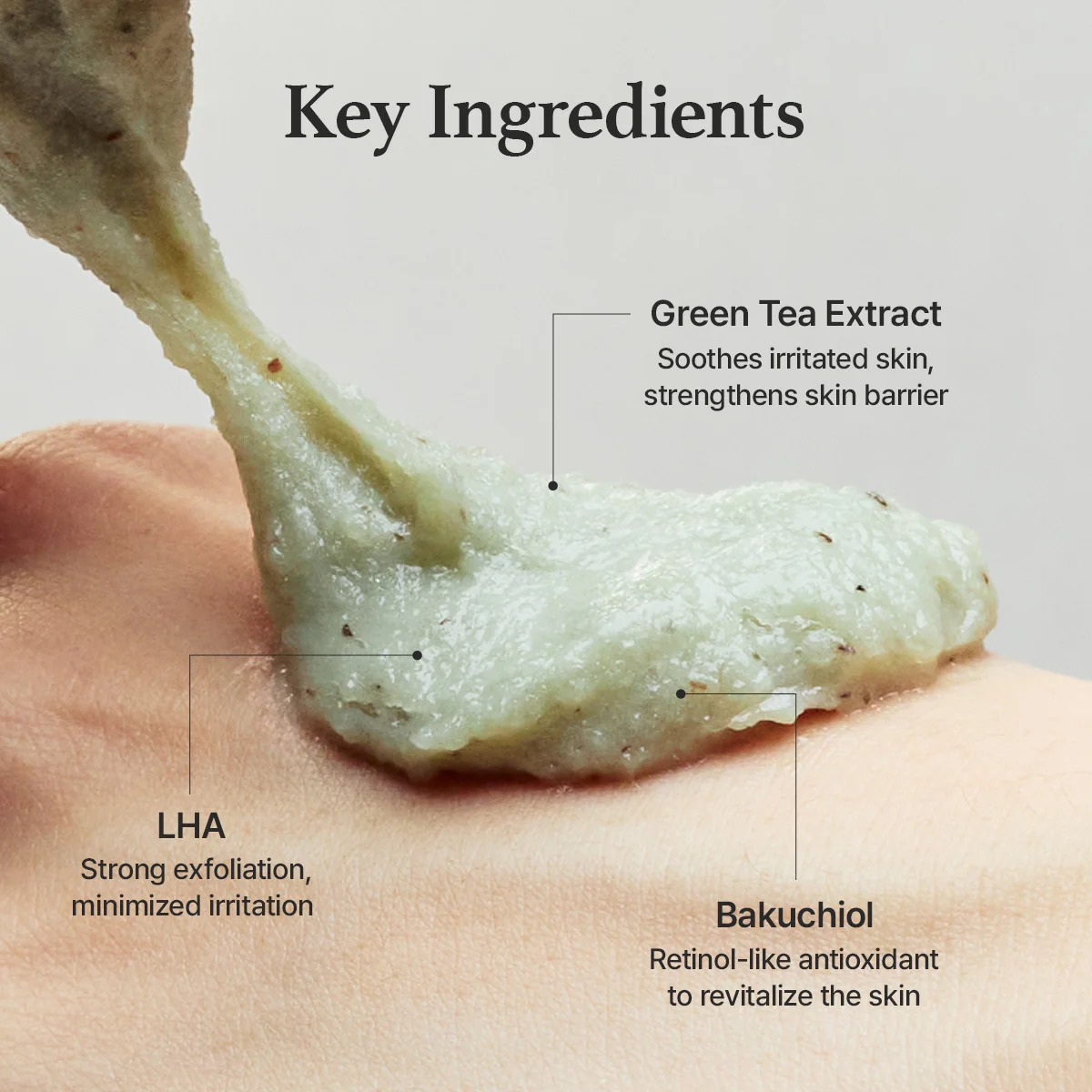 Arencia Green Tea + LHA Deep Pore Rice Cake Cleanser, 5.07 fl oz - Image 3