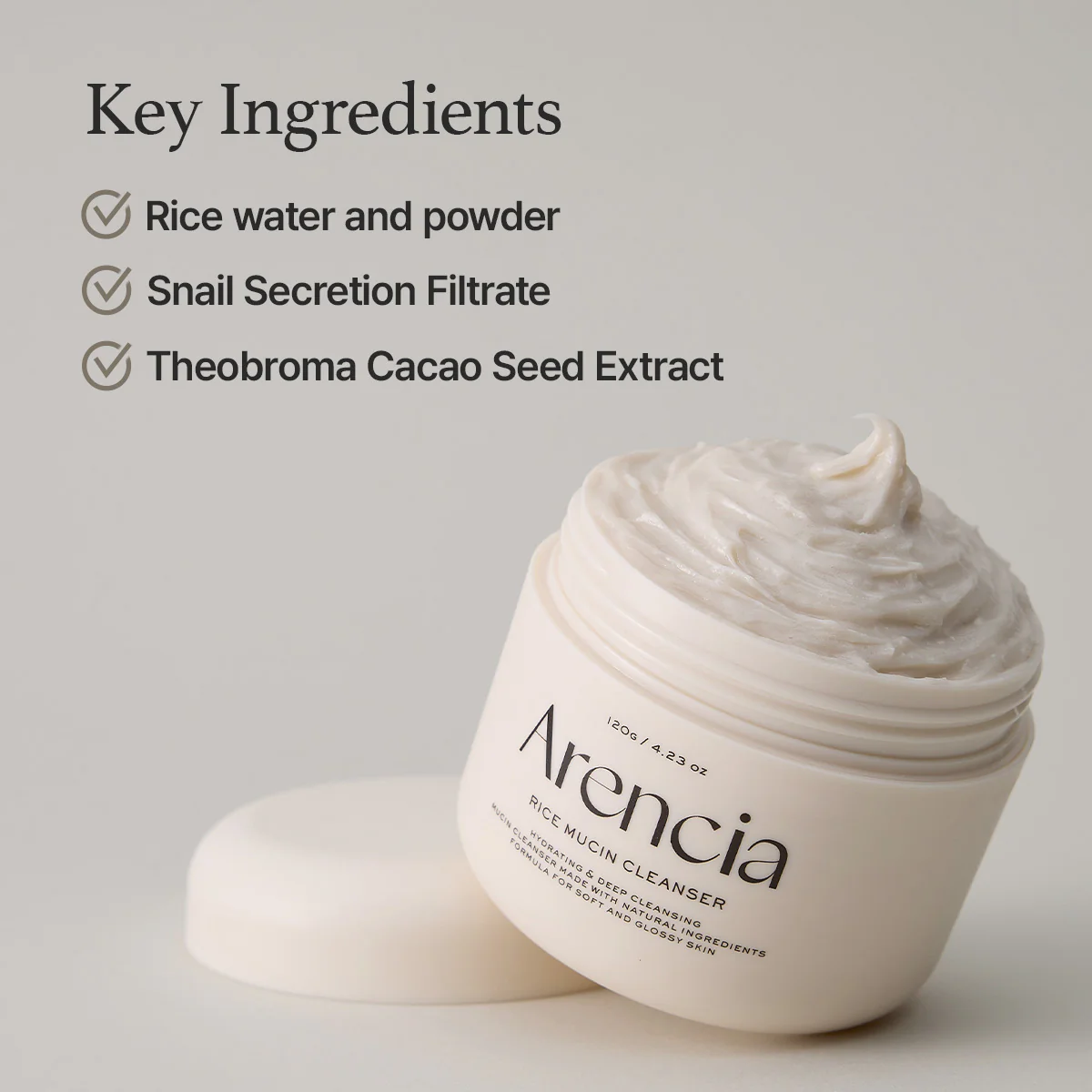 Arencia Rice Mucin Face Cleanser - Image 3