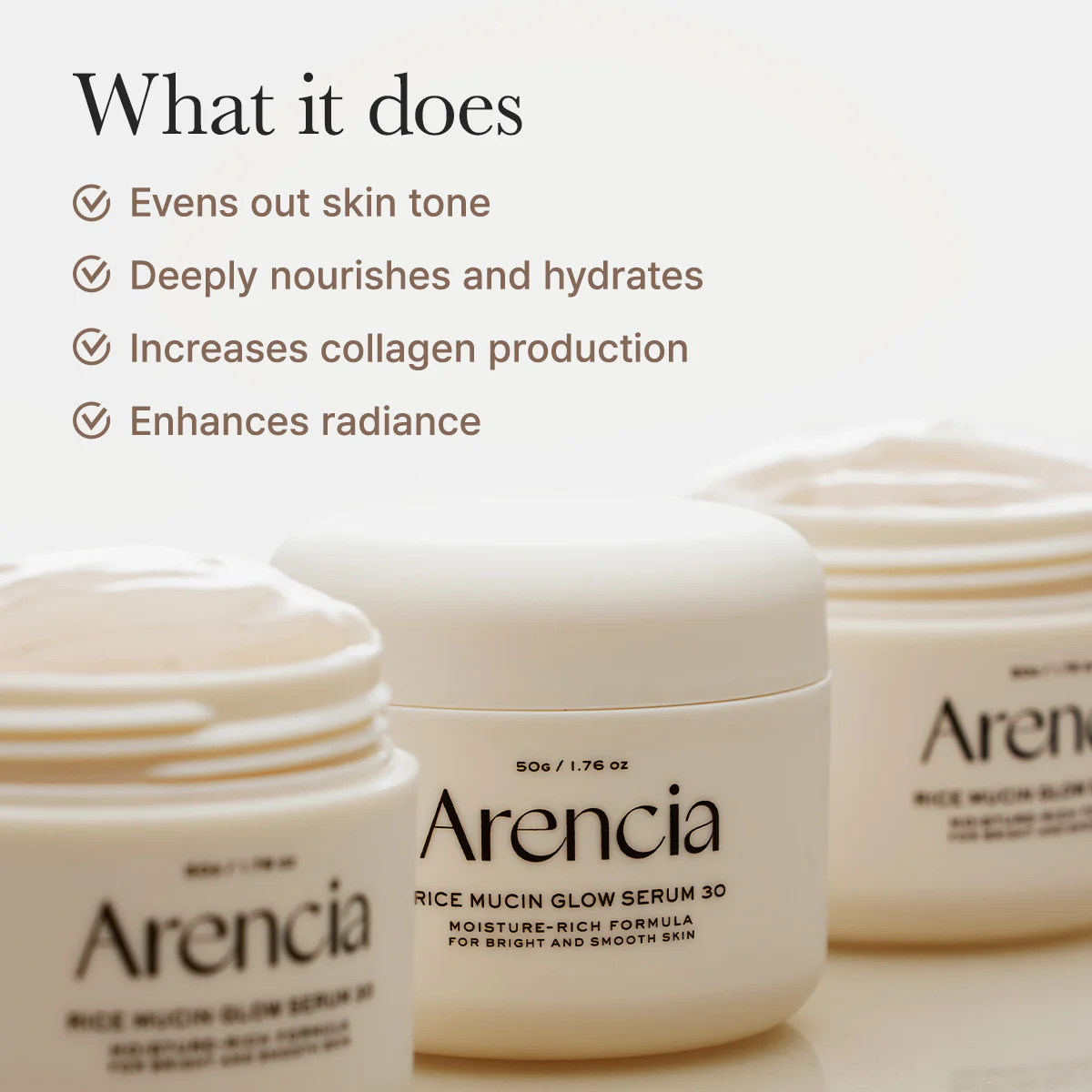 Arencia Rice Mucin Glow Overnight Serum 30 - Image 3