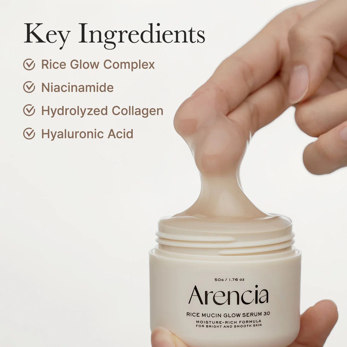 Arencia Rice Mucin Glow Overnight Serum 30 - Image 4
