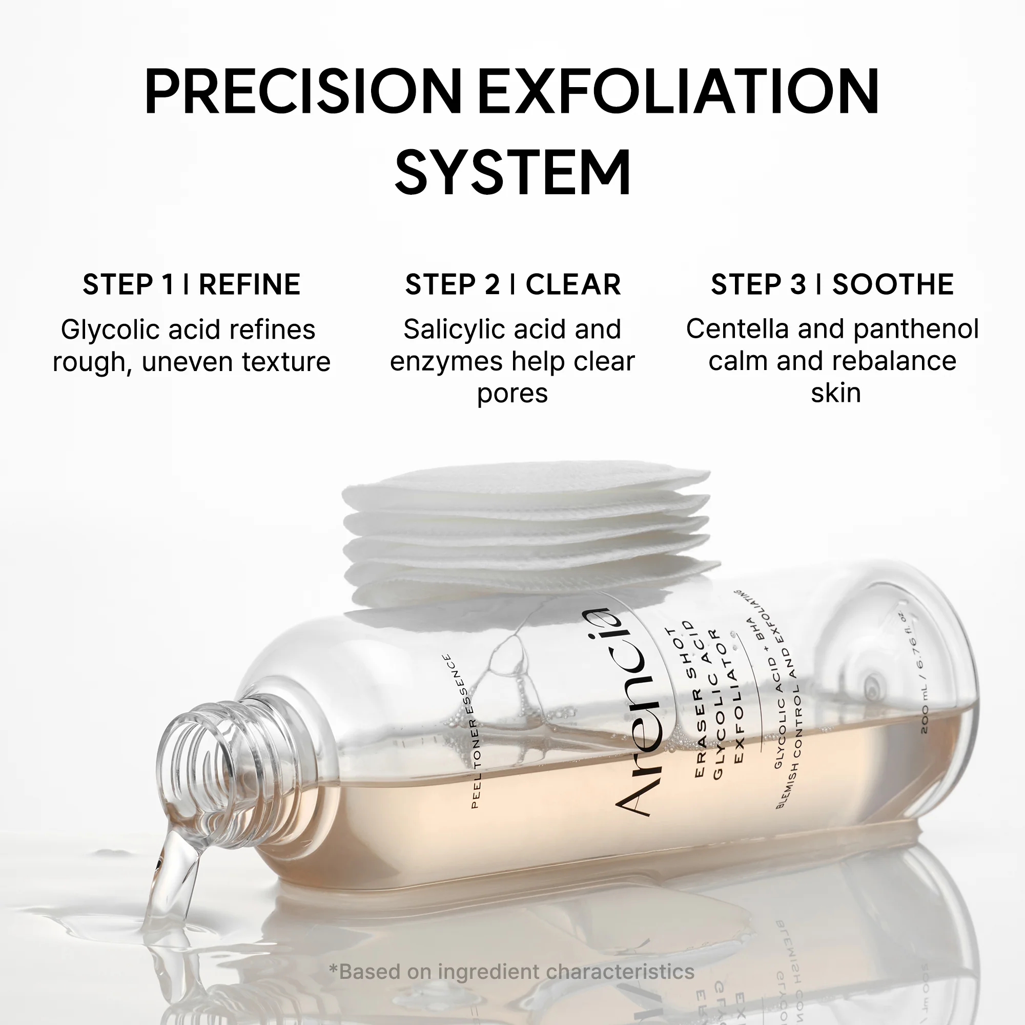 Eraser Shot Glycolic Acid Exfoliator, Clarifying AHA + BHA Toner for Smoother Texture & Clear-Looking Skin, 6.76 fl. oz. - Image 6