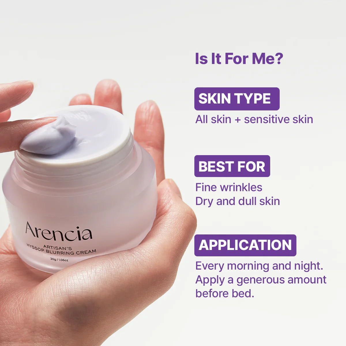 [30% OFF] Rice Mochi Cleanser 4.23 oz + Hyssop Blurring Cream 1.06oz - Image 3