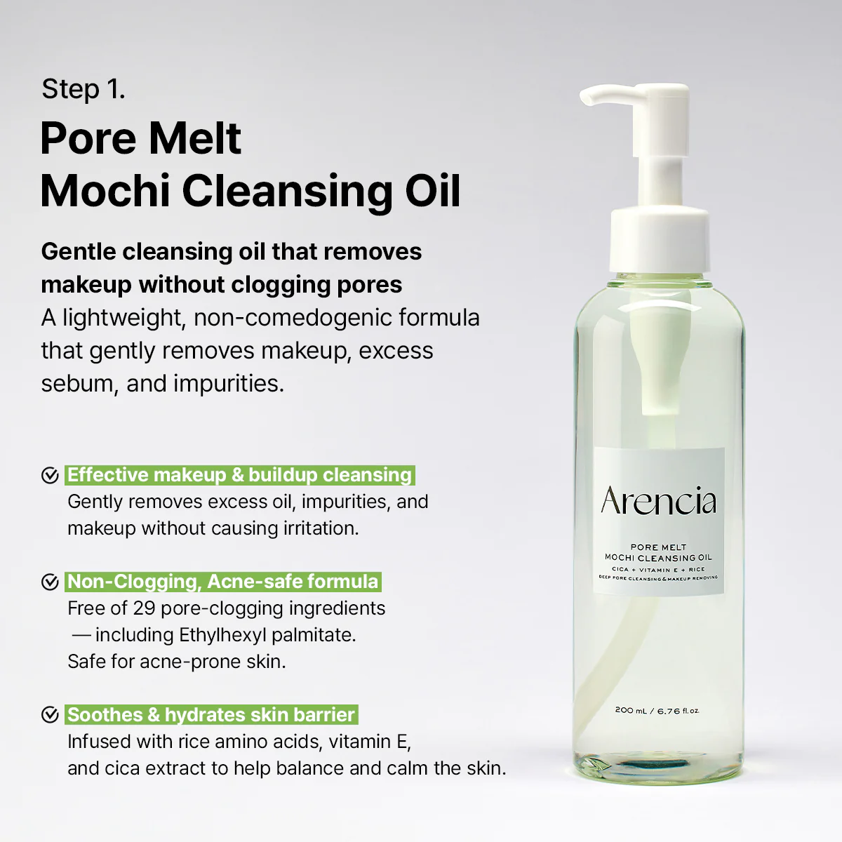 Pore Melt Double Cleansing Duo - Gentle Cleansing Oil & Fresh Green Rice Mochi Cleanser - Image 3