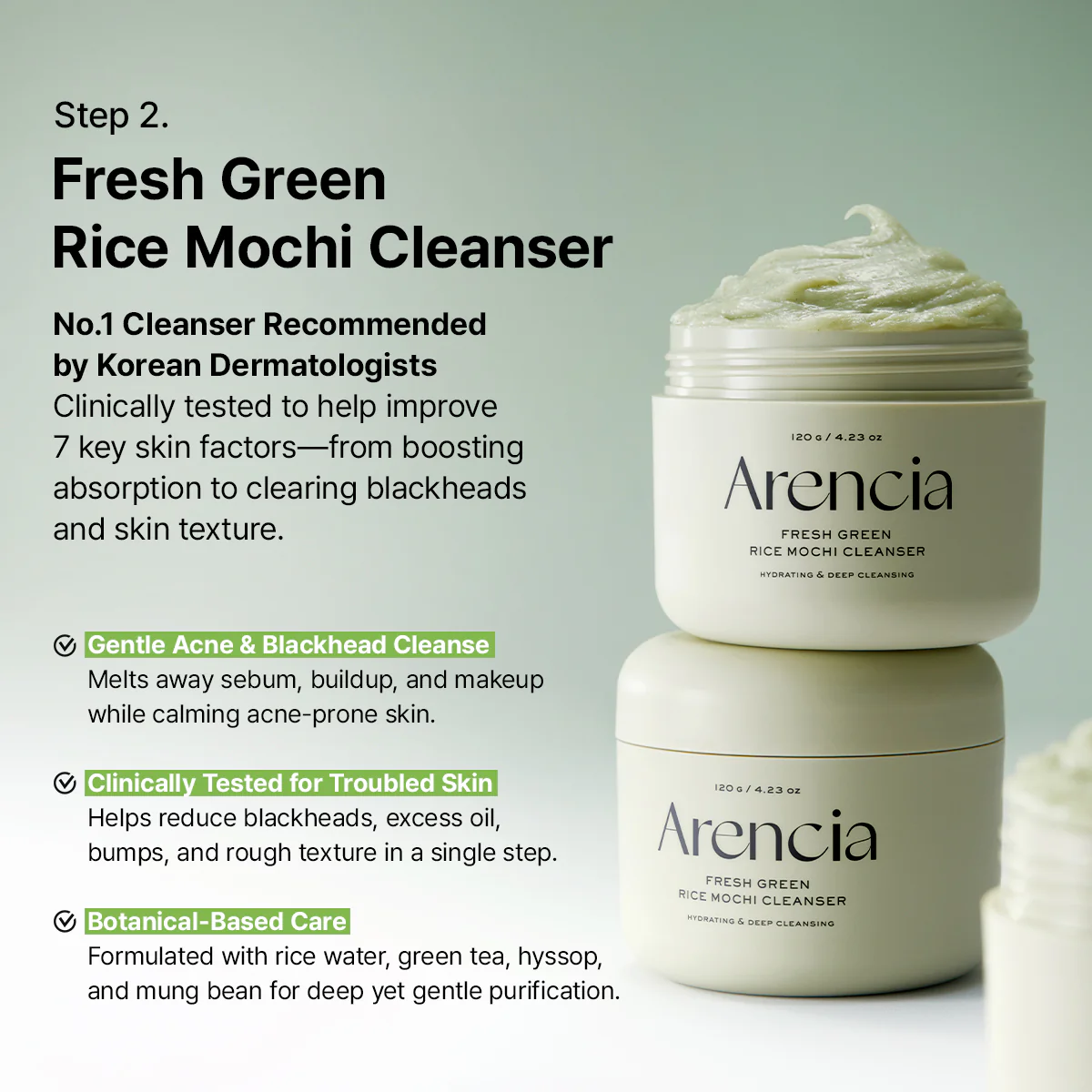 Pore Melt Double Cleansing Duo - Gentle Cleansing Oil & Fresh Green Rice Mochi Cleanser - Image 4