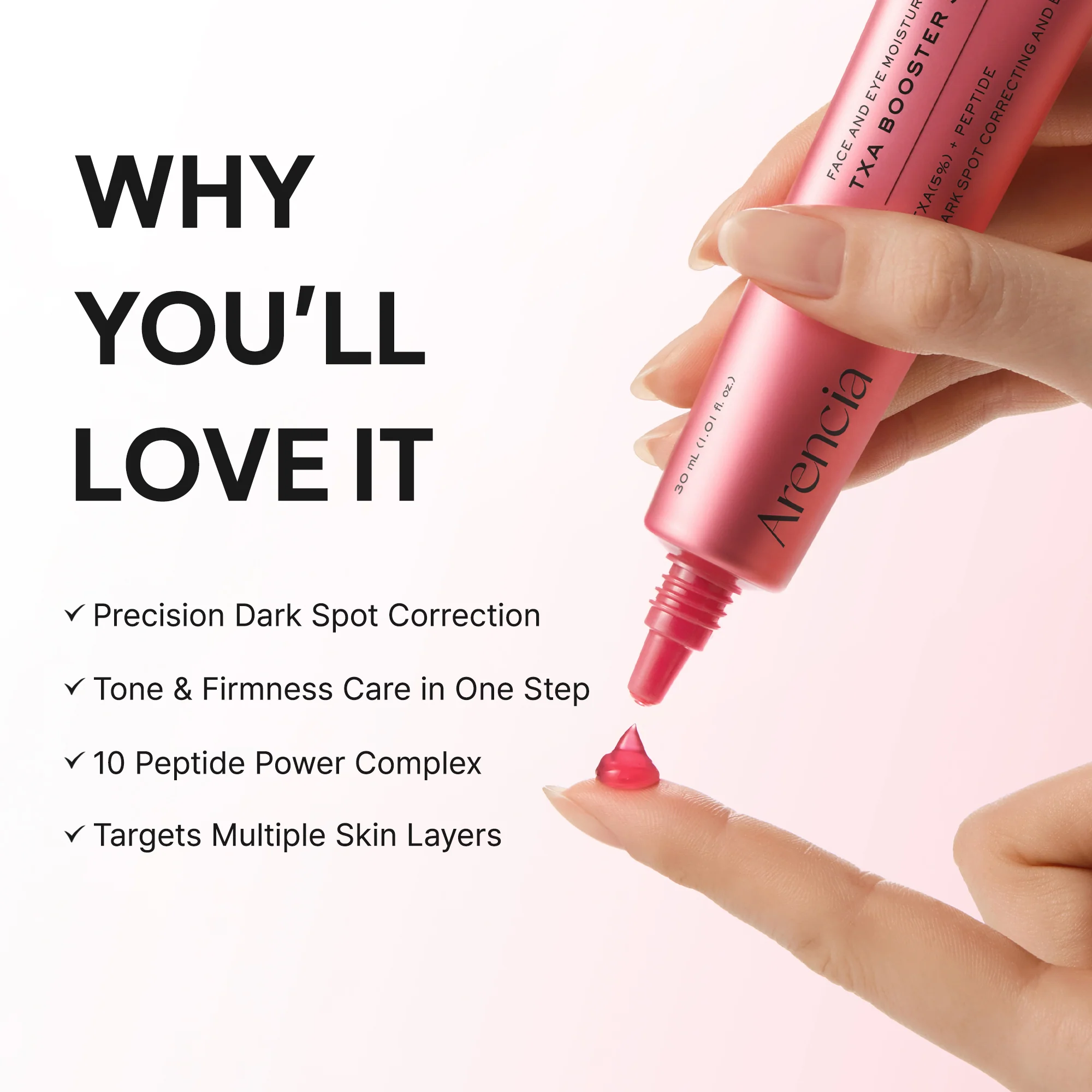 TXA Booster Shot, Intensive Dark Spot Correcting Serum with 5% TXA, Niacinamide & 10 Peptides for Visible Tone Correction & Radiant-Looking Skin, 1.01 fl. oz. - Image 3