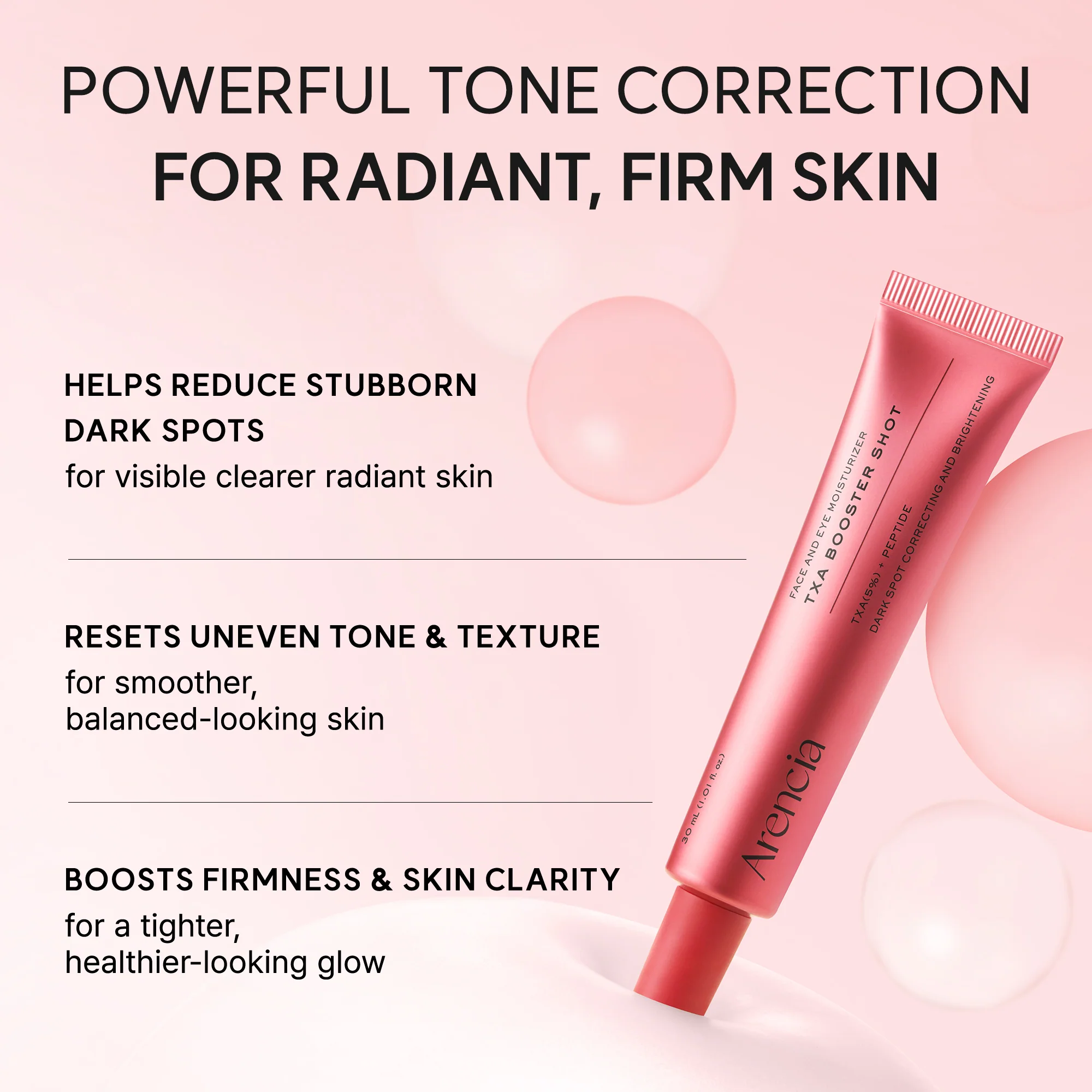 TXA Booster Shot, Intensive Dark Spot Correcting Serum with 5% TXA, Niacinamide & 10 Peptides for Visible Tone Correction & Radiant-Looking Skin, 1.01 fl. oz. - Image 4