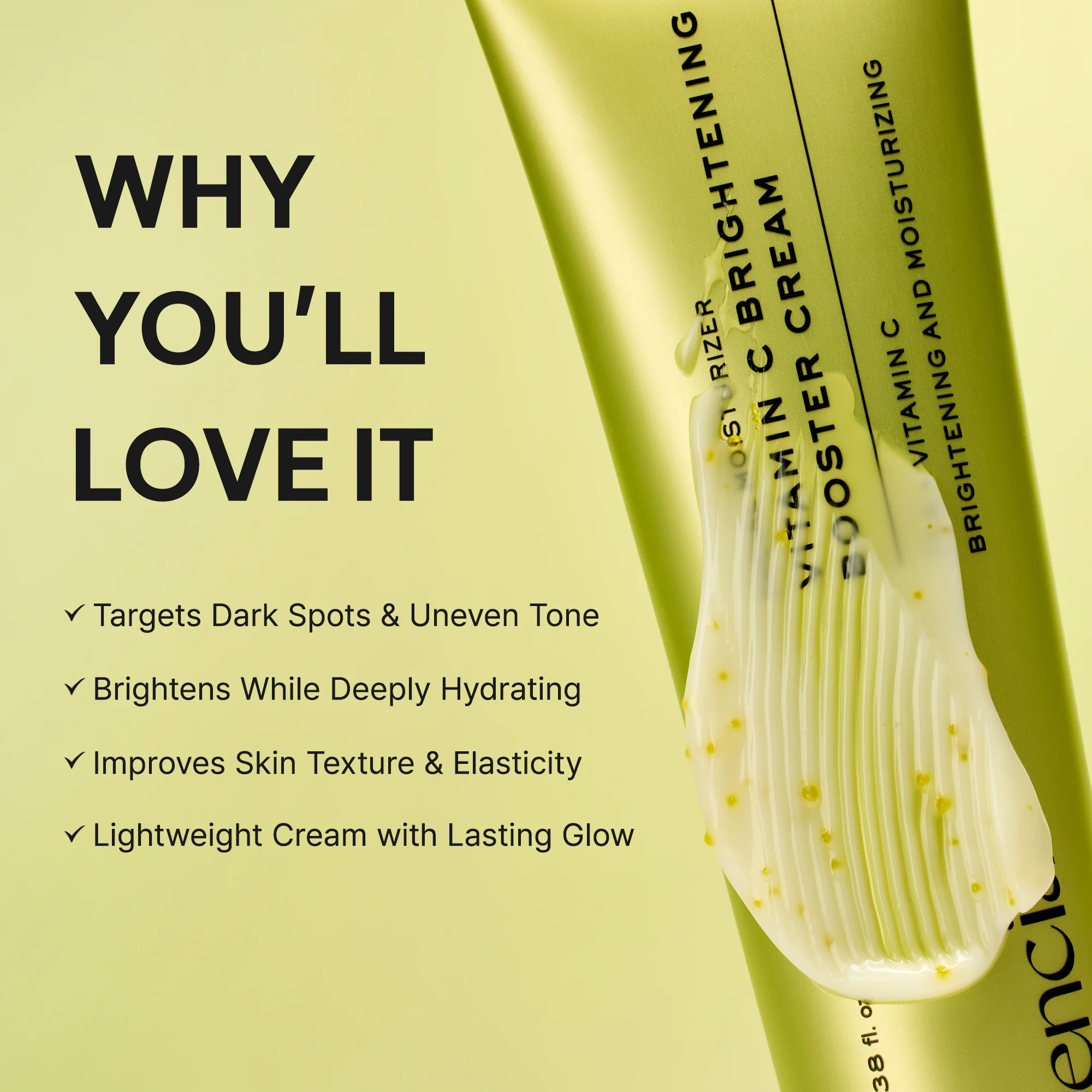 Vitamin C Brightening Booster Cream, Glow-Enhancing Moisturizer with Vitamin C, TXA & Glutathione for Radiant, Glass Skin, 3.38 fl. oz. - Image 3